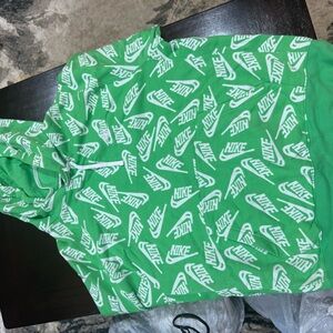 Nike Green Hoodie with White Logos
